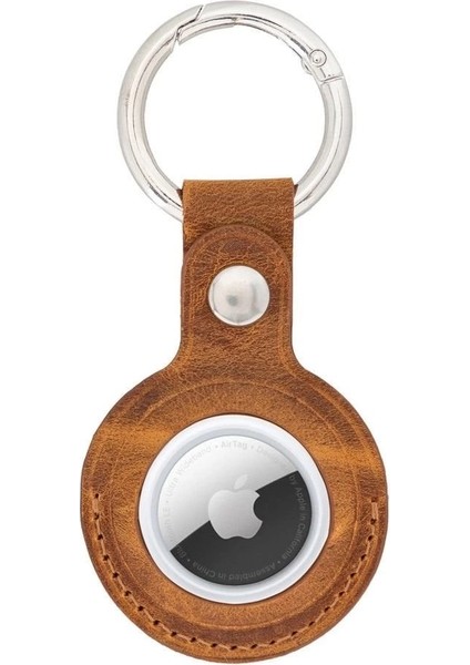 Apple Airtag Uyumlu Deri Anahtarlık, G19 Taba