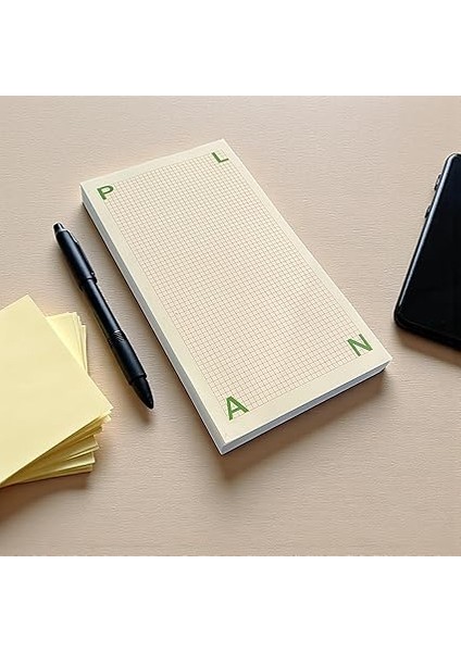 Tanıtım Masaüstü Planlayıcı | Kopar-At Kareli Not Kağıdı Not Defteri | 150 Yaprak, 90 gr Ivory Kağıt | Uzun Form Planlayıcı – 226X118 mm (Plan) fırsatları