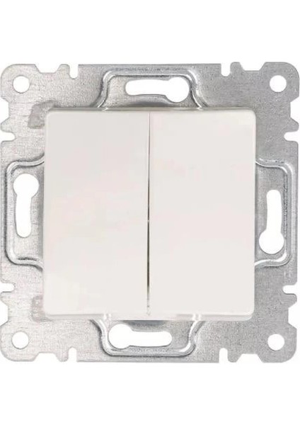 Beyaz Komütatör Anahtar Çerçevesiz - Priz ve Anahtar Için Uyumlu Çerçeve