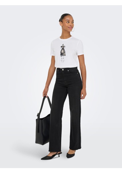 Bayan Yüksek Bel Geniş Paça Kot Pantolon 15361728 modelleri