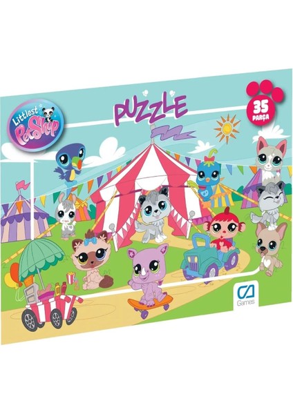 Games Pet Lisanslı 35 Parça Çerçeveli 34X24CM Çocuk Puzzle Yapboz Yeni Serisi (Yeşil)