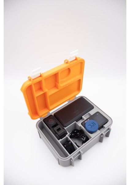 Tridium Works 3D Djı Osmo Action 4 / 5 Uyumlu Travel Case ( Turuncu / Gri ) modelleri