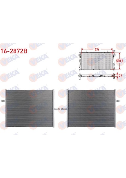 VEKA-16-2872B - Ek Su Radyatoru Brazıng Mercedes Sprınter (W907, W910) 2020-
