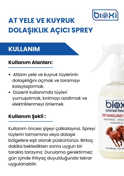 At Yele ve Kuyruk Dolaşıklık Açıcı Sprey, Panthenol, Argan ve Badem Yağı ile Besleyici Formül 250 ml fiyatları