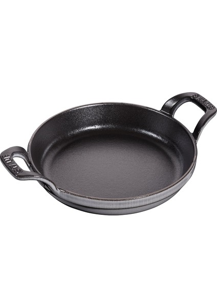 Toz Istiflenebilir Fırın Kabı, Yuvarlak (16 Cm, 0,4 L Içerisinde Bulunan Mat Siyah Kaplı Tepsi Ile) Grafit Grisi