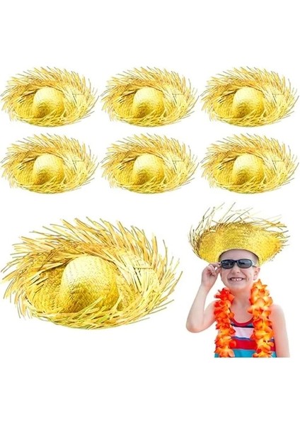 Tropikal Parti Sarı Hasır Hawaii Şapkası fiyatları