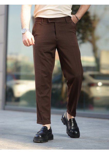 Erkek Premium Duble Paça Bel Destekli Kumaş Pantolon modelleri
