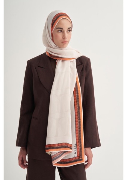 Side Monogram Floş Şal Krem fiyatları