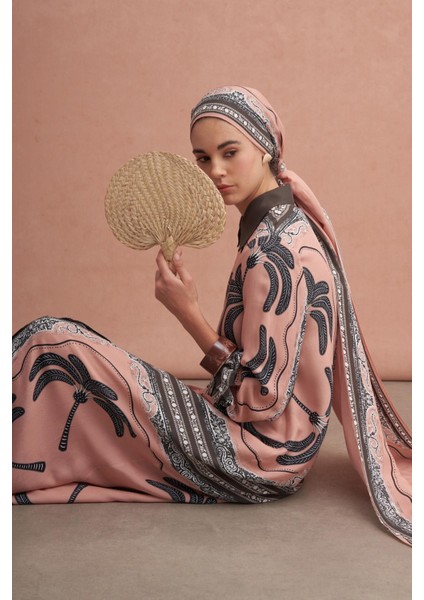 Safira Floş Elbise Soft Pembe modelleri