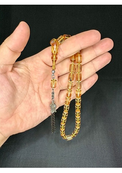 Ateş Kehribar Tesbih Kapsül Kesim Bej Rengi 11MM x 7mm T-535 indirimleri