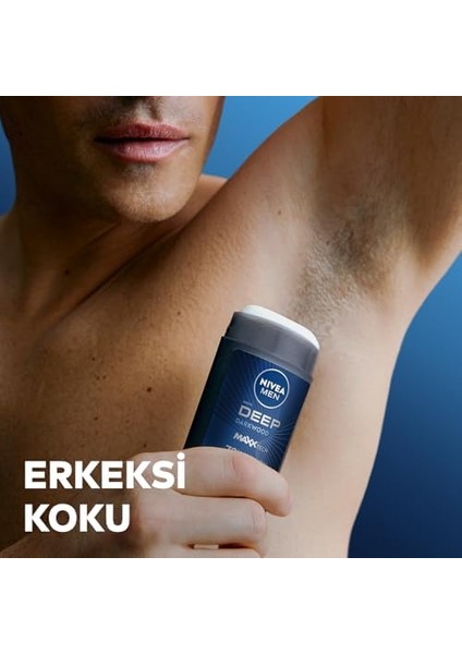 Nıvea Men Erkek Stick Deodorant Deep Dimension 50 Ml,72 Saat Ter ve Ter Kokusuna Karşı Anti Perspirant Koruma,aktif Karbon