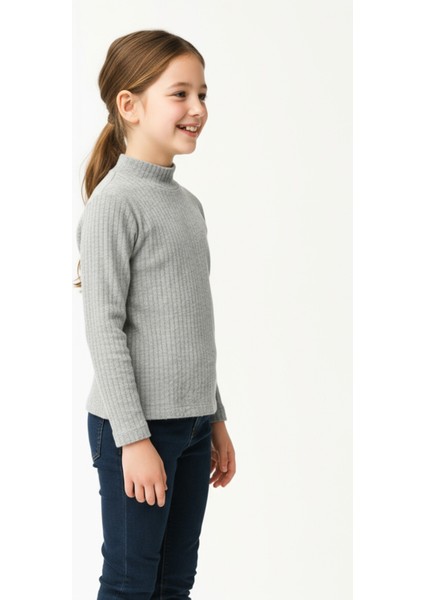 Kız Çocuk Triko Düz Badi Balıkçı Yaka D1 fiyatları