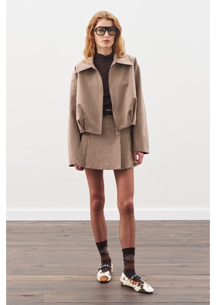 Ekoseli Bomber Ceket Ekose fırsatları