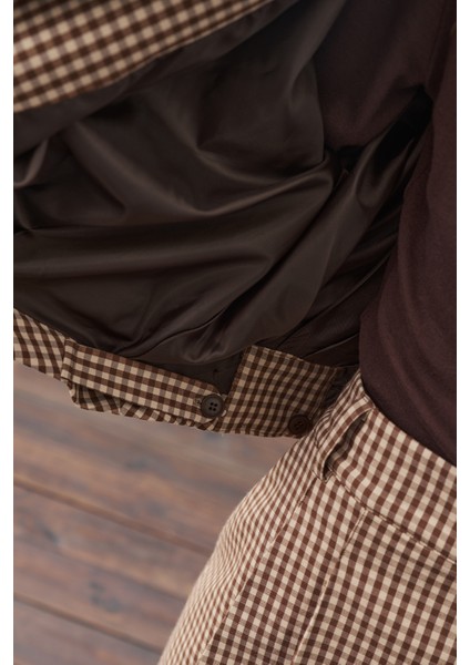 Ekoseli Bomber Ceket Ekose