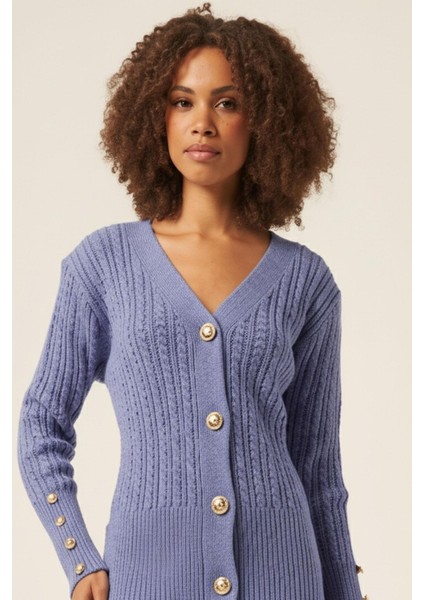 Kadın Saç Örgülü Hırka Lila 25168 fiyatları