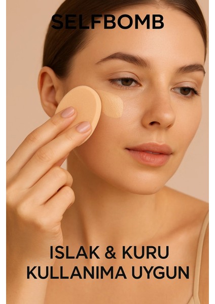 Oval & Kare Makyaj Süngeri Seti – Islak Kuru Kullanıma Uygun, Pürüzsüz Uygulama modelleri