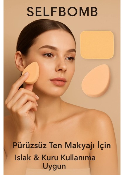Oval & Kare Makyaj Süngeri Seti – Islak Kuru Kullanıma Uygun, Pürüzsüz Uygulama fırsatları