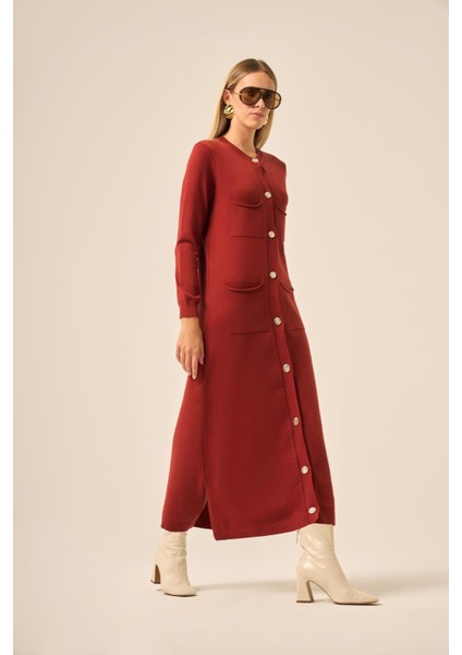 Ftz Kadın Cep Detaylı Elbise Kiremit 20889 fırsatları