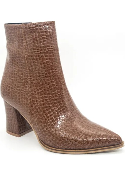 Zivara Kadın Kroko Bot Sivri Burun Modern ve Şık Tasarım