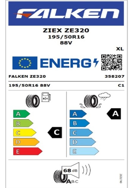 195/50 R16 Tl 88V Xl Zıex ZE320 Oto Yaz Lastiği (Üretim TARIHI:2025) fiyatları