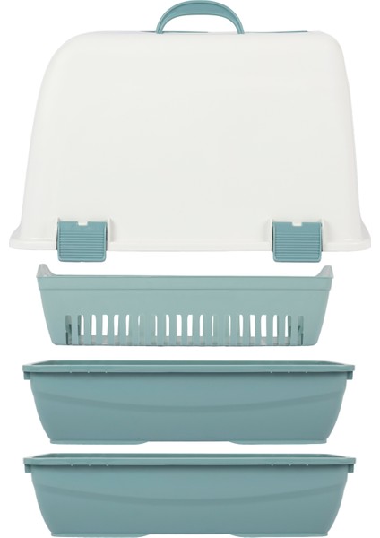 Elekli Kapalı Kedi Tuvaleti.