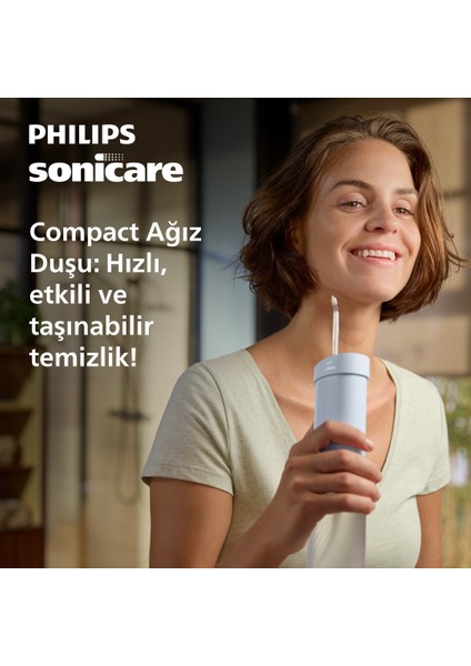 Sonicare Ağız Duşu HX3333/24 - 360° Başlık + Yedek Başlık , 200 Ml, 14 Gün Şarj Süresi , Taşınılabilir