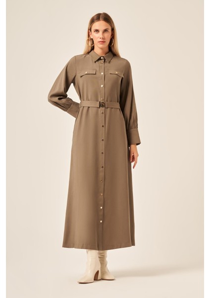 Kadın Tensel Elbise Haki 31213 modelleri