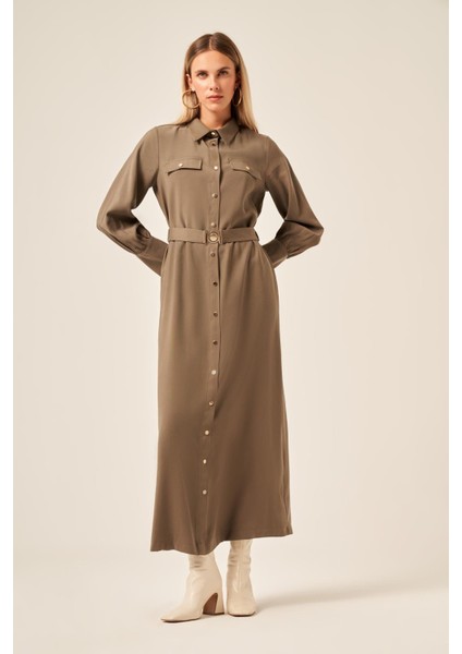 Kadın Tensel Elbise Haki 31213 indirimleri