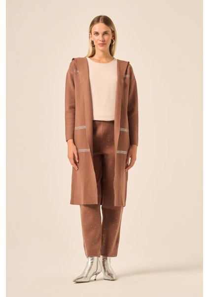 Kadın Kapşon Detaylı Ikili Takım Kahve 20740 fiyatları