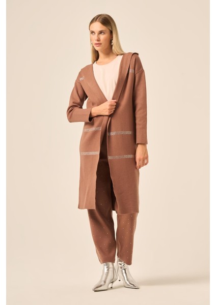 Kadın Kapşon Detaylı Ikili Takım Kahve 20740 modelleri