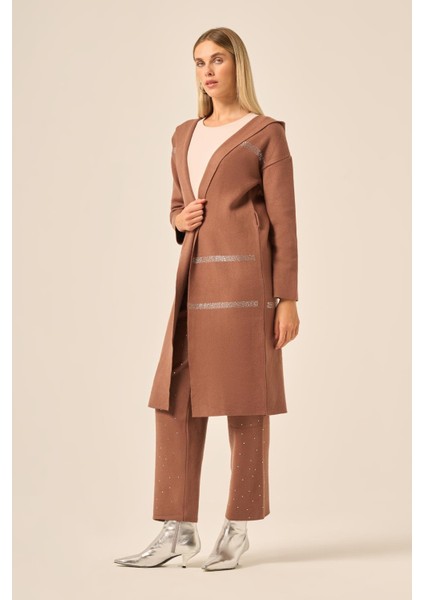 Kadın Kapşon Detaylı Ikili Takım Kahve 20740 fırsatları