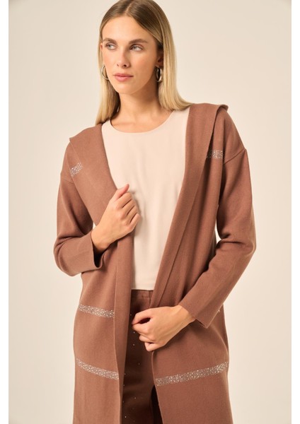 Kadın Kapşon Detaylı Ikili Takım Kahve 20740