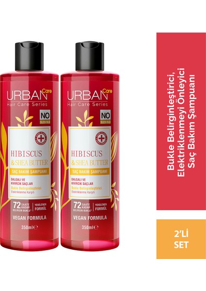 Hibiscus & Shea Butter Kıvırcık ve Dalgalı Saçlara Özel Şampuan Set 2X350ML-SÜLFATSIZ-VEGAN