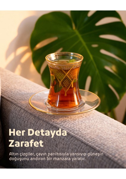 6'lı Çay Bardak Seti Filistin Kefiyesi Nakışlı 12 Parça T00001 fırsatları