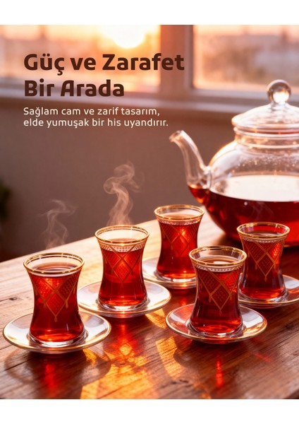 6'lı Çay Bardak Seti Filistin Kefiyesi Nakışlı 12 Parça T00001 indirimleri