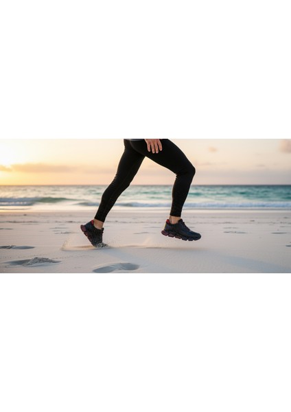 GR0422 Hakiki Deri Segmentli Darbe Emici Kırmızı Eva Taban Spor Koşu Fitness Ayakkabısı