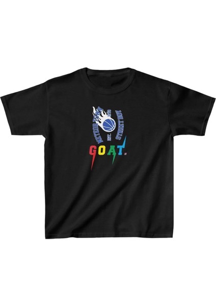 Unisex Çocuk Baskılı T-Shirt - Siyah