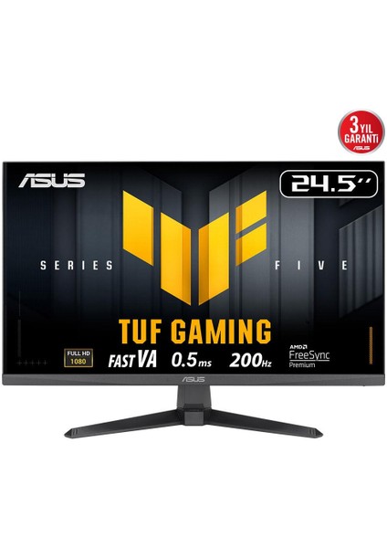 Tuf Gamıng VG257Q5A 24.5" 0.5ms 200HZ 1920X1080 2xhdmı/dp mm LED Monıtor