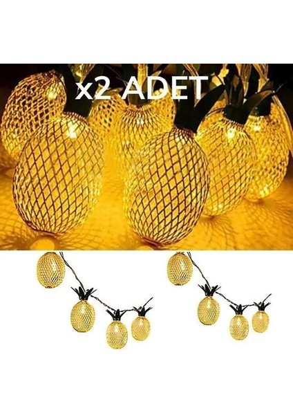 Dekoratif Pilli Pineapple Ananas Pilli Şerit LED Işık (1 Metre)