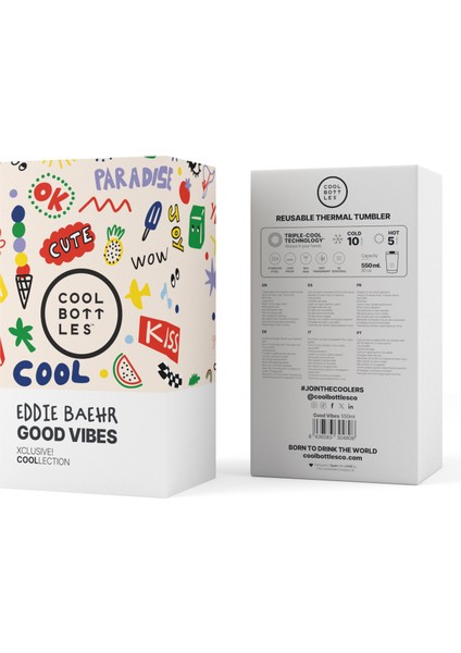 Eddıe Baehr Good Vibes Çelik Suluk - 550ML - Bej