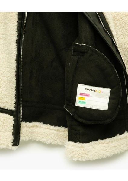 Uzun Kollu Gömlek Yaka Cepli Peluş Ceket fırsatları