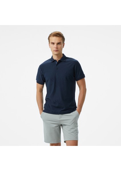Erkek Lacivert Classic Fit Desenli Polo