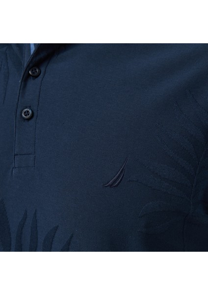 Erkek Lacivert Classic Fit Desenli Polo indirimleri