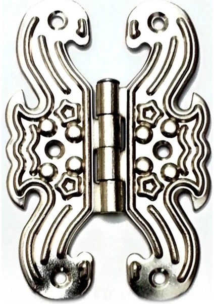 Buğz Dekoratif Sac Kelebek Menteşe - Büyük, Nikel, 100 Adet