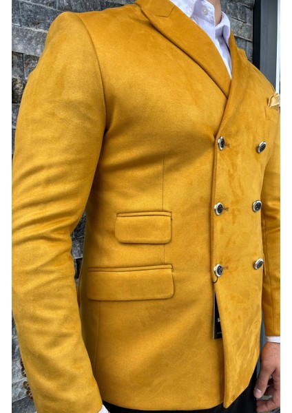 Erkek Süet Kruvaze Slim Fit Ceket fiyatları