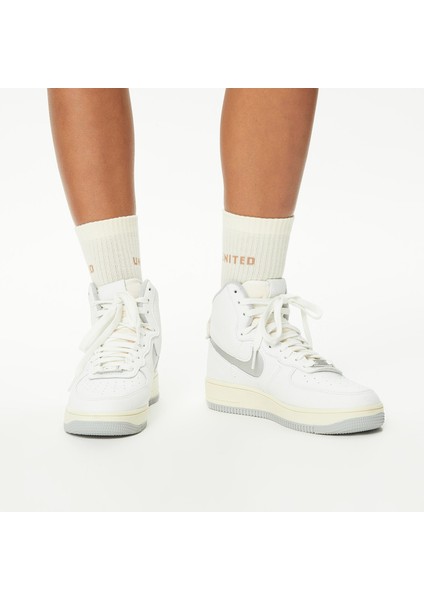 Unıted4 Unisex Kahverengi/beyaz Çorap