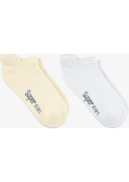 Unıted4 Middle Çocuk Krem/beyaz 2'li Çorap