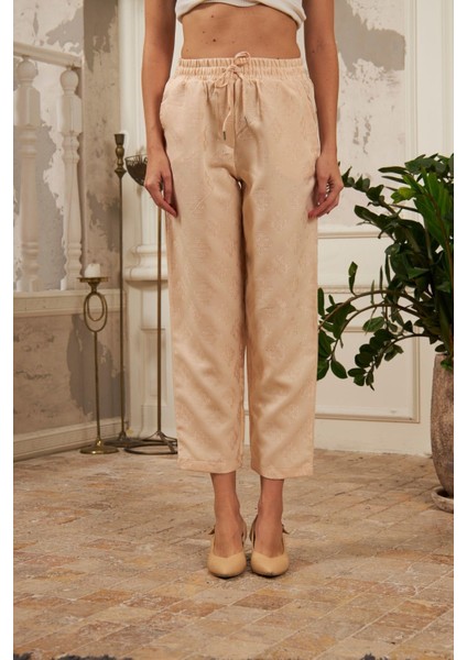 Kadın Beli Lastikli Kumaş Pantolon fiyatları