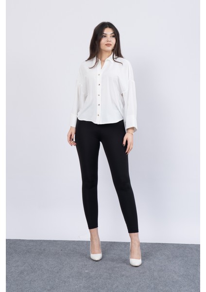 Yarasa Kol Arka Dikiş Pileli Gömlek 7992