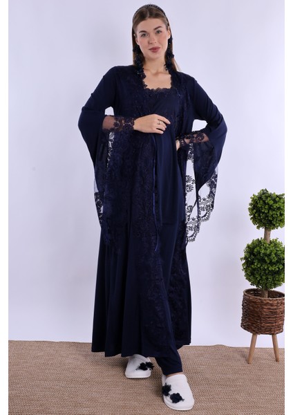 Lacivert Sabahlıklı Hamile Lohusa Pijama Takımı fiyatları